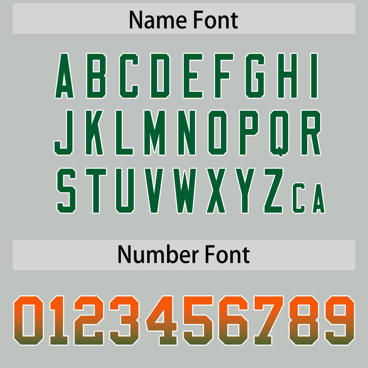 Custom Gray Orange and Kelly Green Sides Gradient Fashion Personalized Team Football Jersey