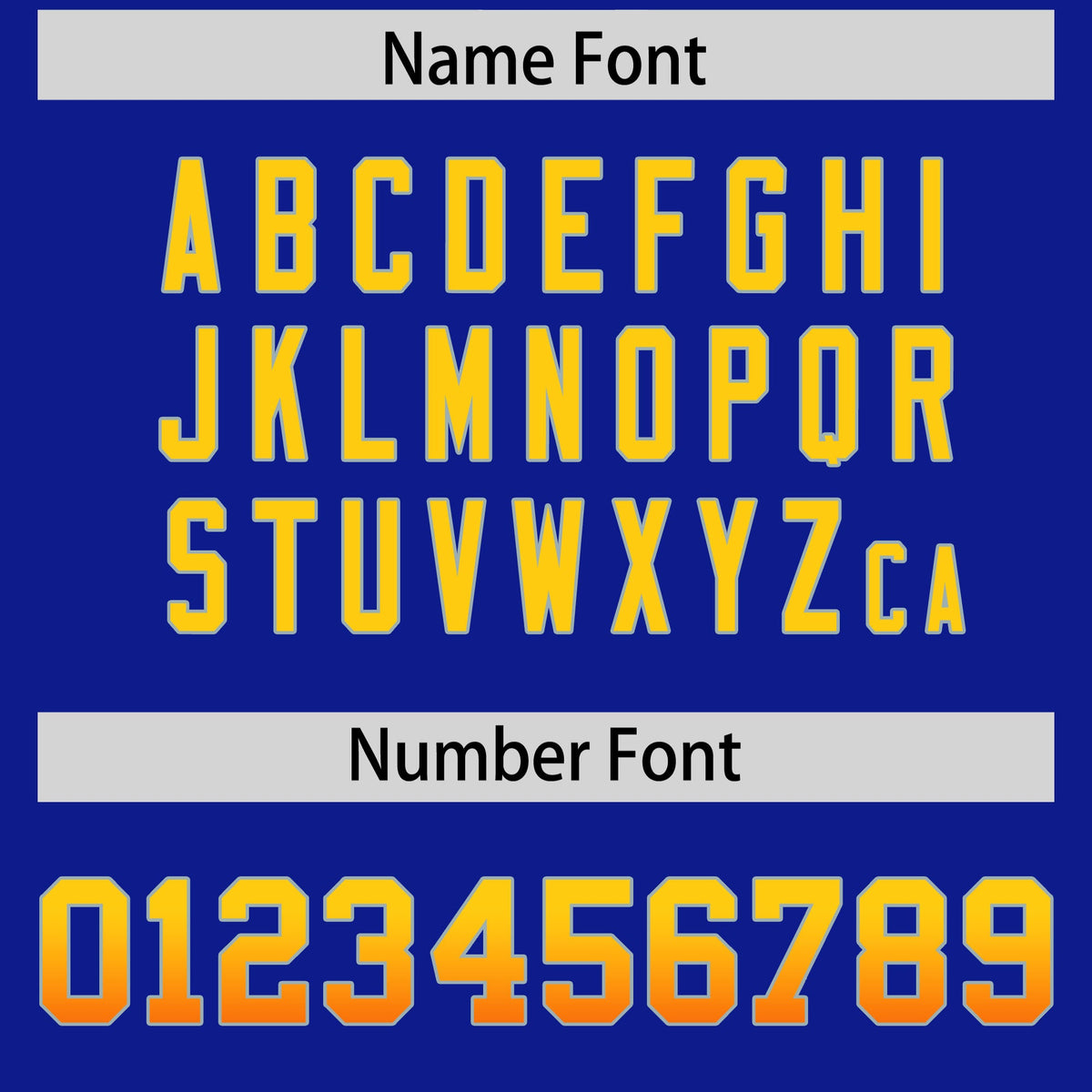 Custom Royal Gold Sides Gradient Fashion Personalized Team Football Jersey