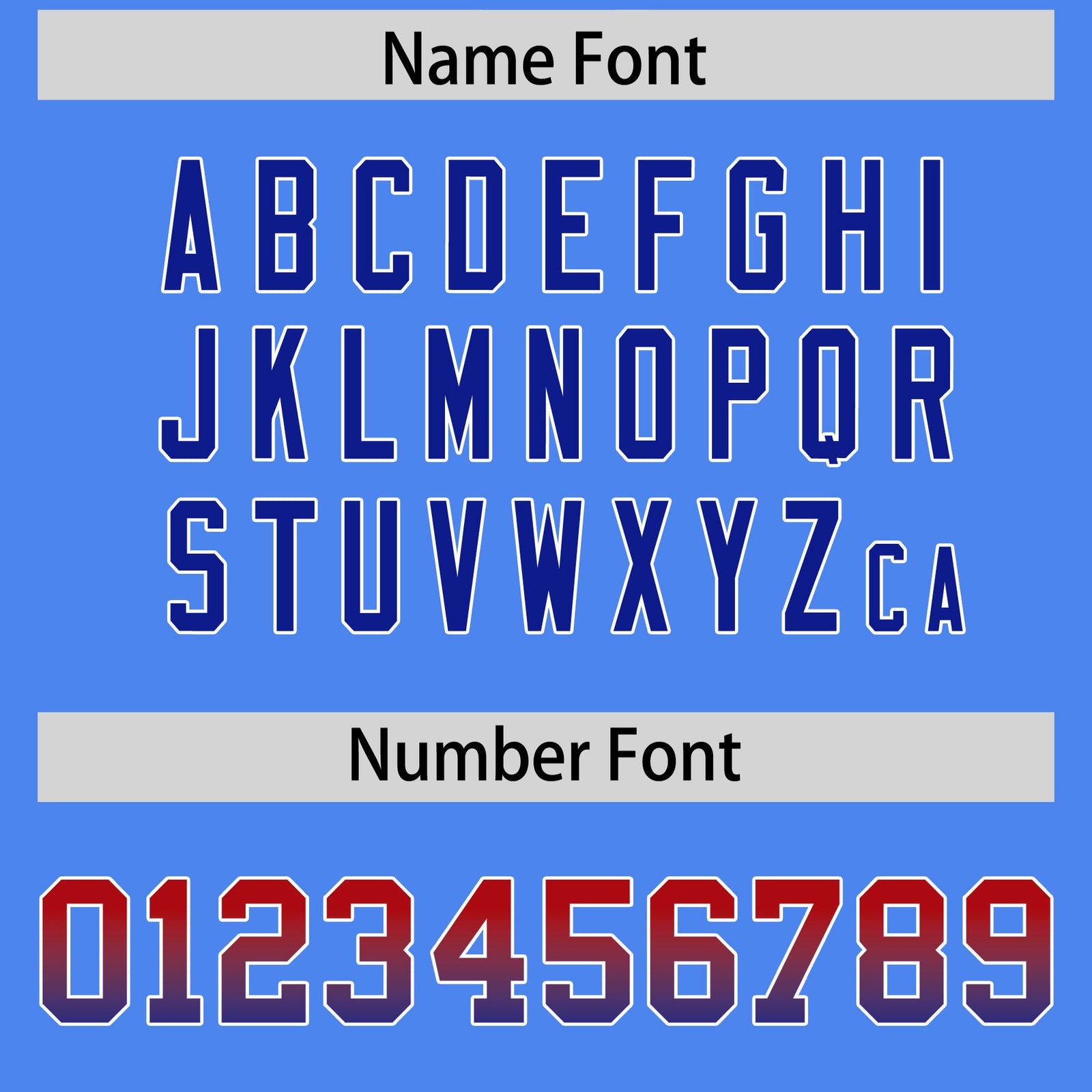 Custom Powder Blue Red and Royal Sides Gradient Fashion Personalized Team Football Jersey