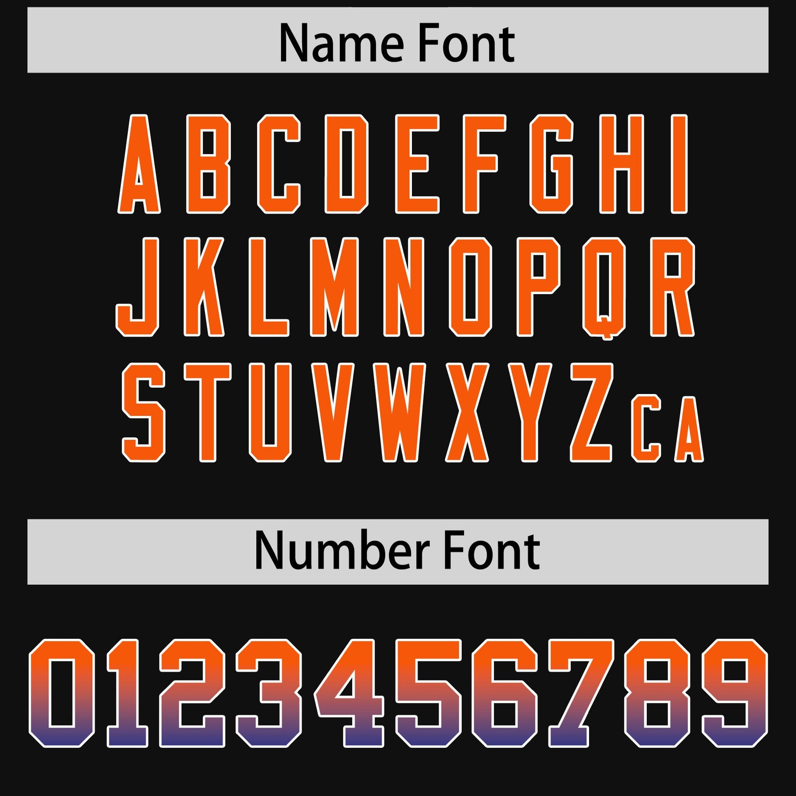 Custom Black Royal and Orange Sides Gradient Fashion Personalized Team Football Jersey