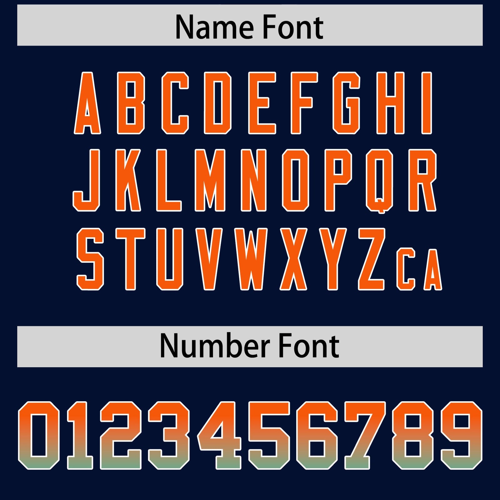 Custom Navy Orange and Bright Green Sides Gradient Fashion Personalized Team Football Jersey