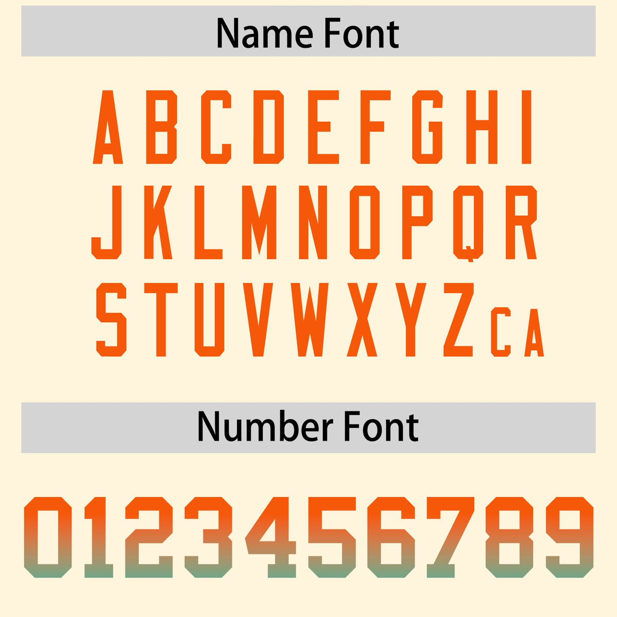 Custom Cream Orange and Bright Green Sides Gradient Fashion Personalized Team Football Jersey