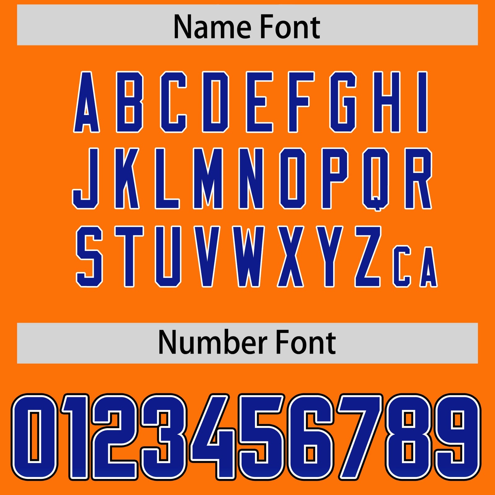 Custom Orange Royal and Powder Blue Sides Gradient Fashion Personalized Team Football Jersey