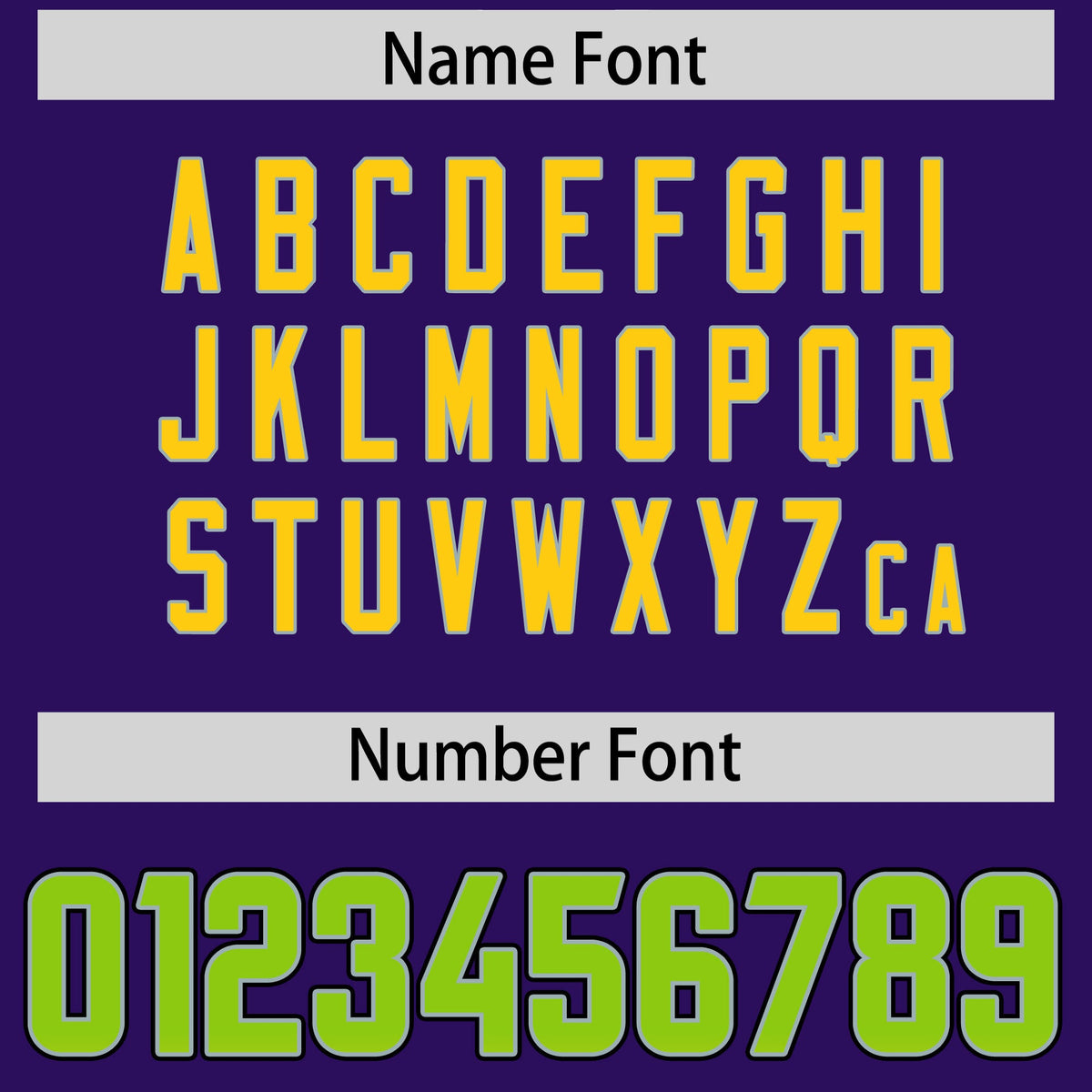 Custom Purple Neon Green and Gold Sides Gradient Fashion Personalized Team Football Jersey