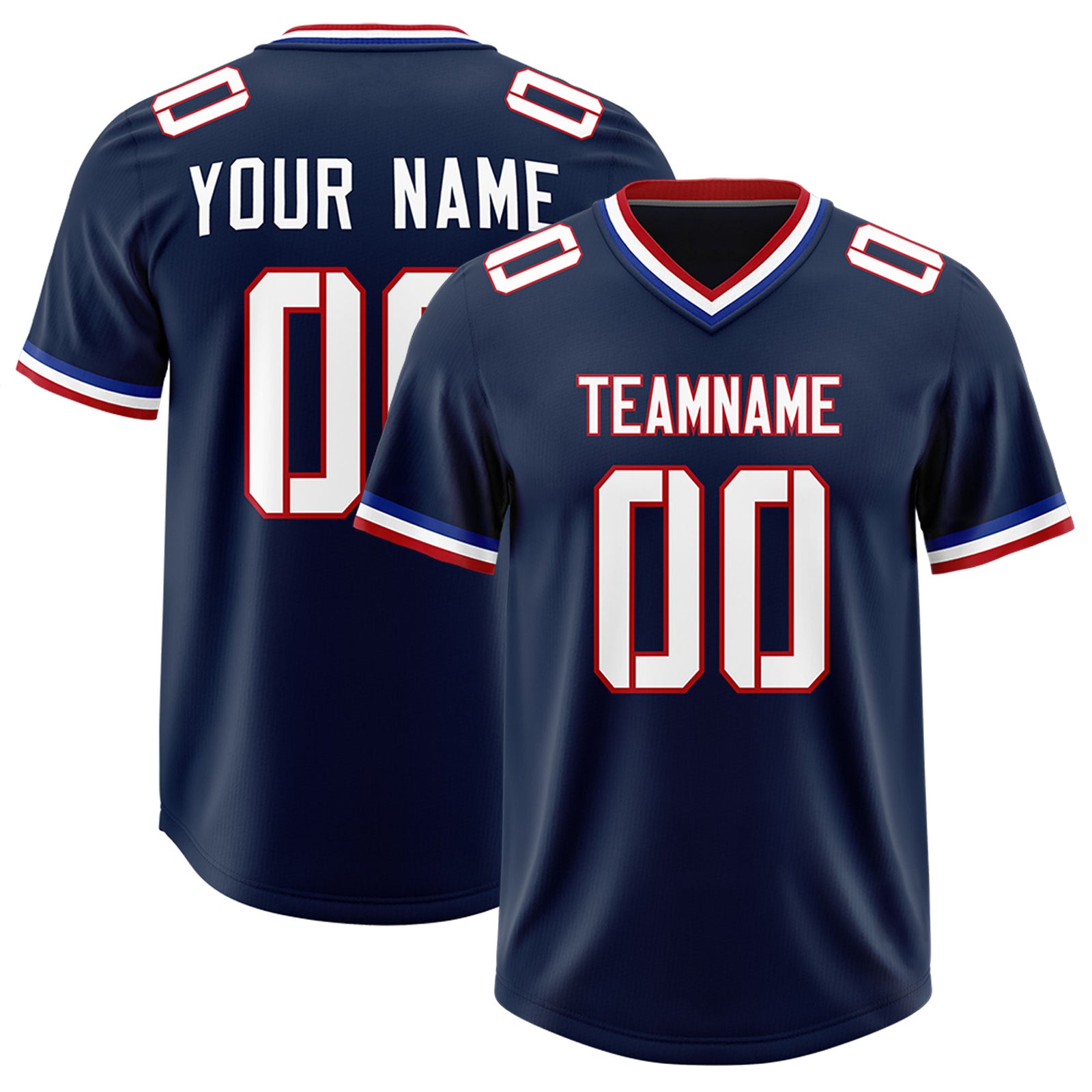 Custom Navy Classic Style American Football Jerseys