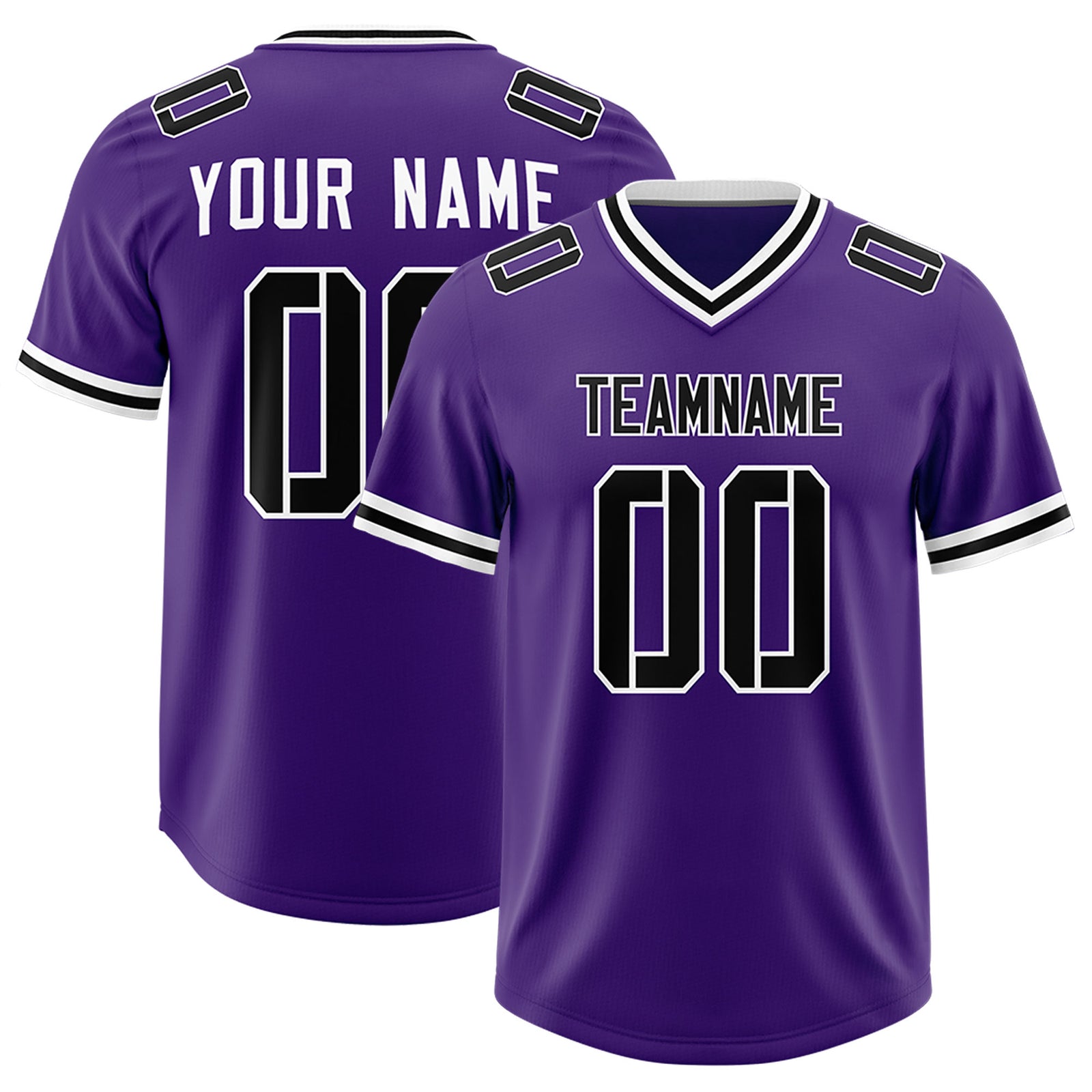 Custom Purple Classic Style American Football Jerseys