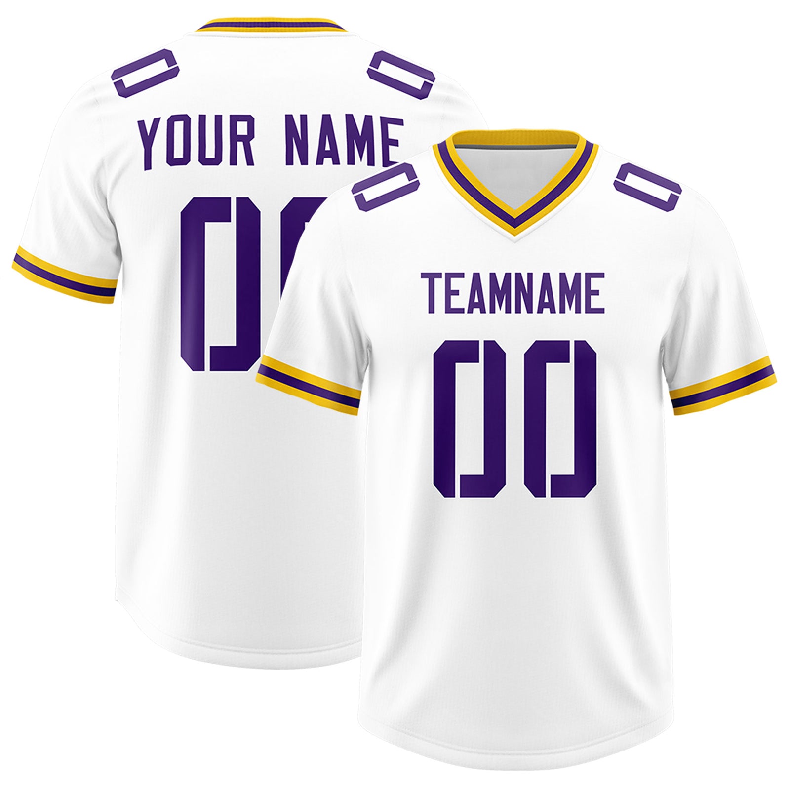 Custom White Classic Style American Football Jerseys