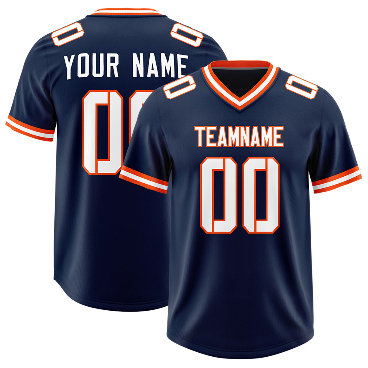 Custom Navy Classic Style American Football Jerseys