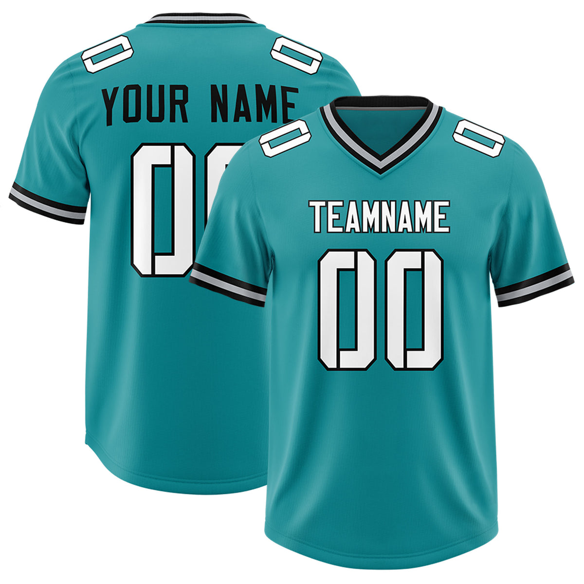 Custom Aqua Classic Style American Football Jerseys