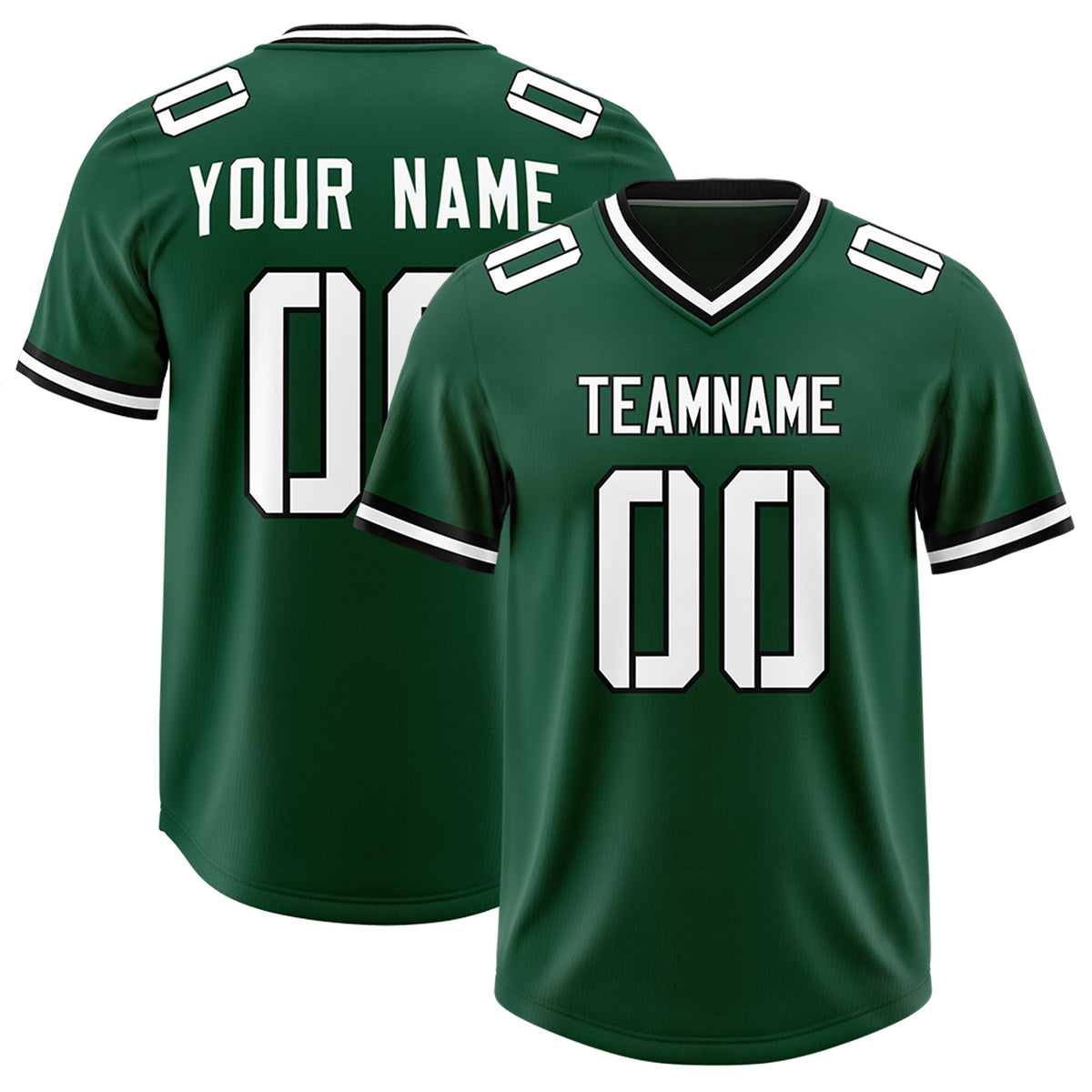 Custom Green Classic Style American Football Jerseys