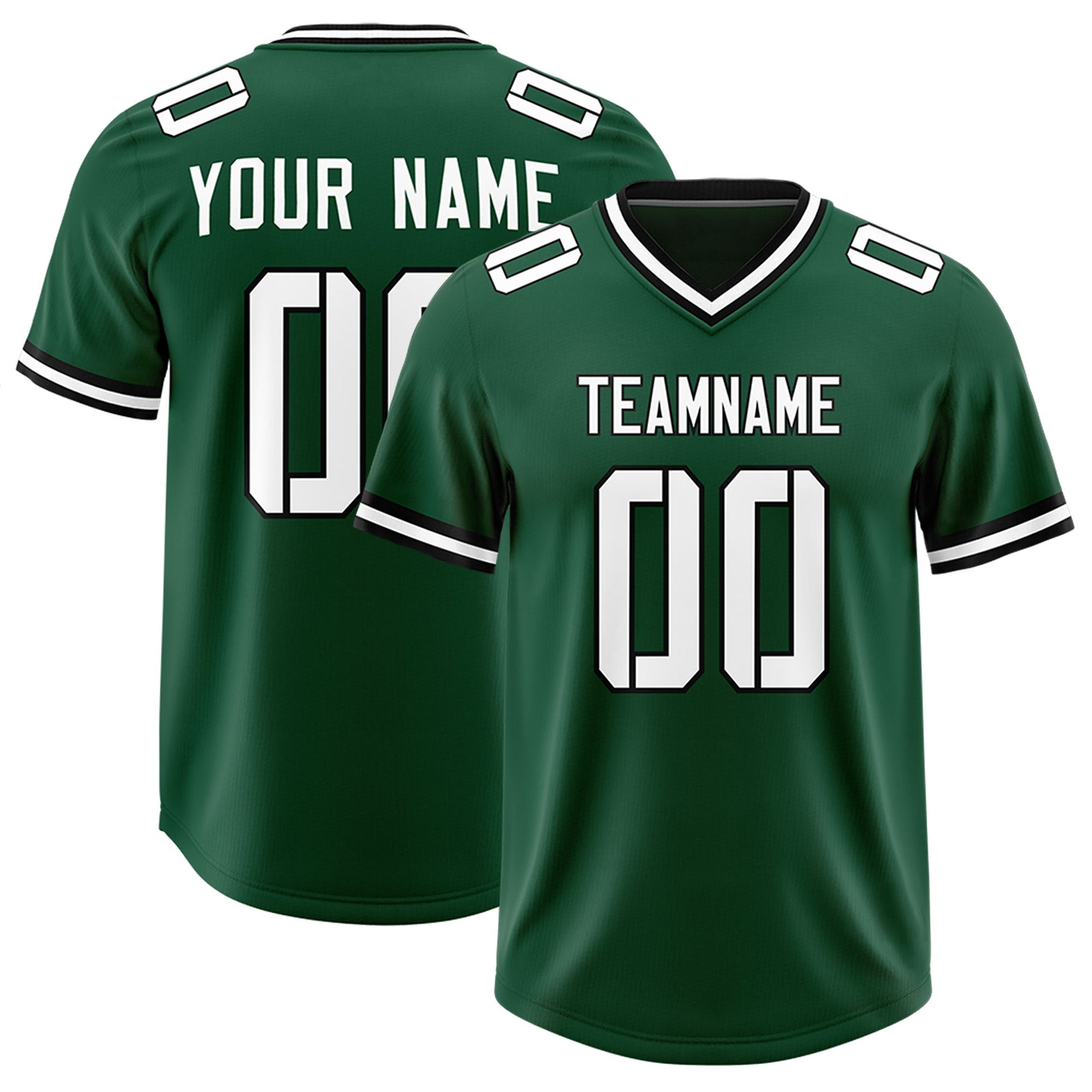 Custom Green Classic Style American Football Jerseys