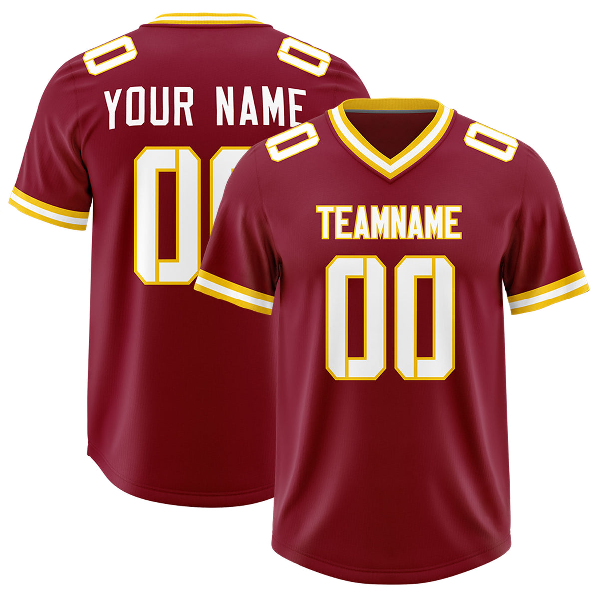 Custom Crimson Classic Style American Football Jerseys
