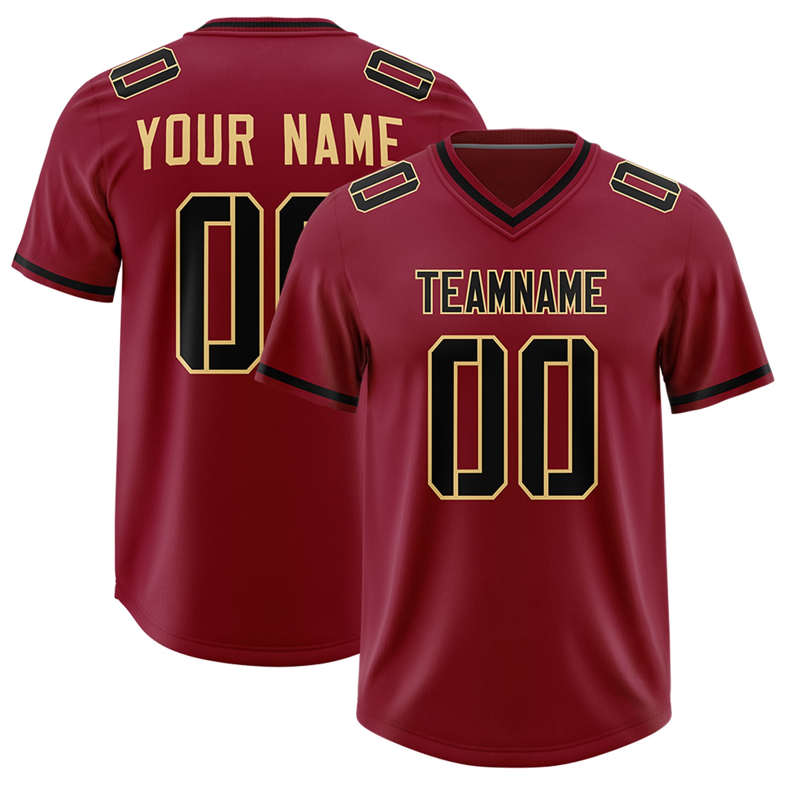 Custom Crimson Classic Style American Football Jerseys