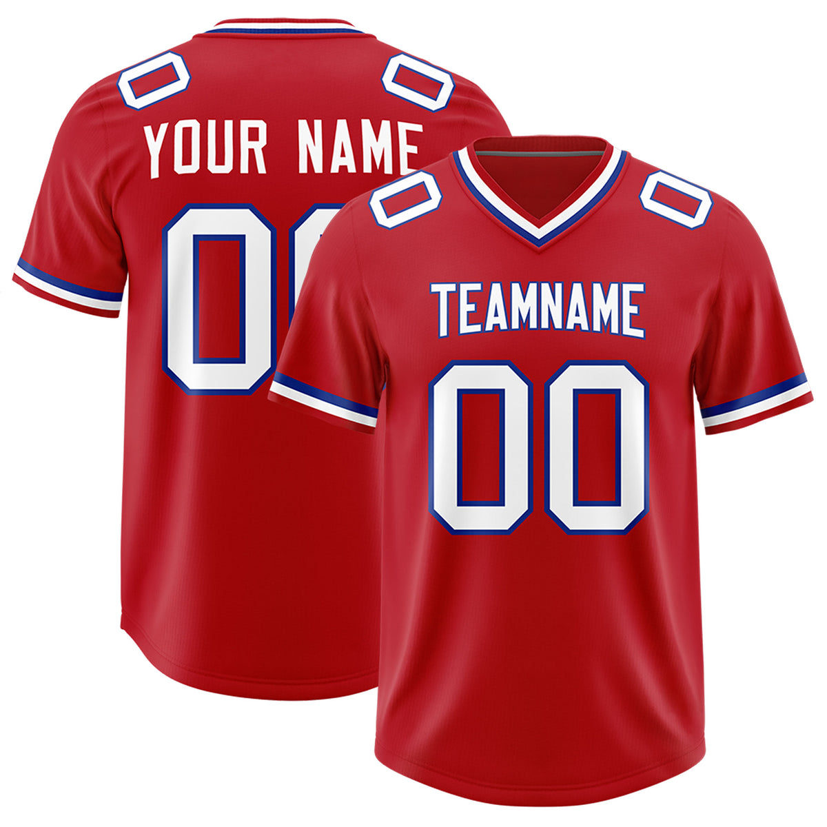 Custom Red Classic Style American Football Jerseys