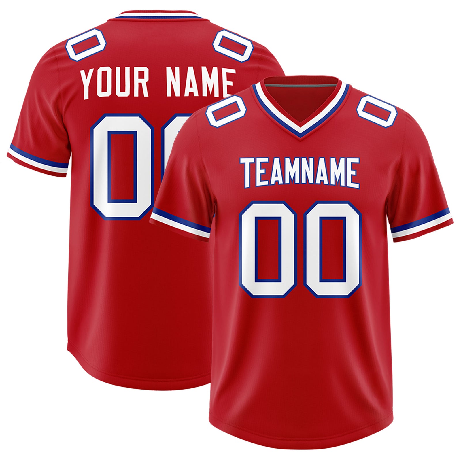 Custom Red Classic Style American Football Jerseys