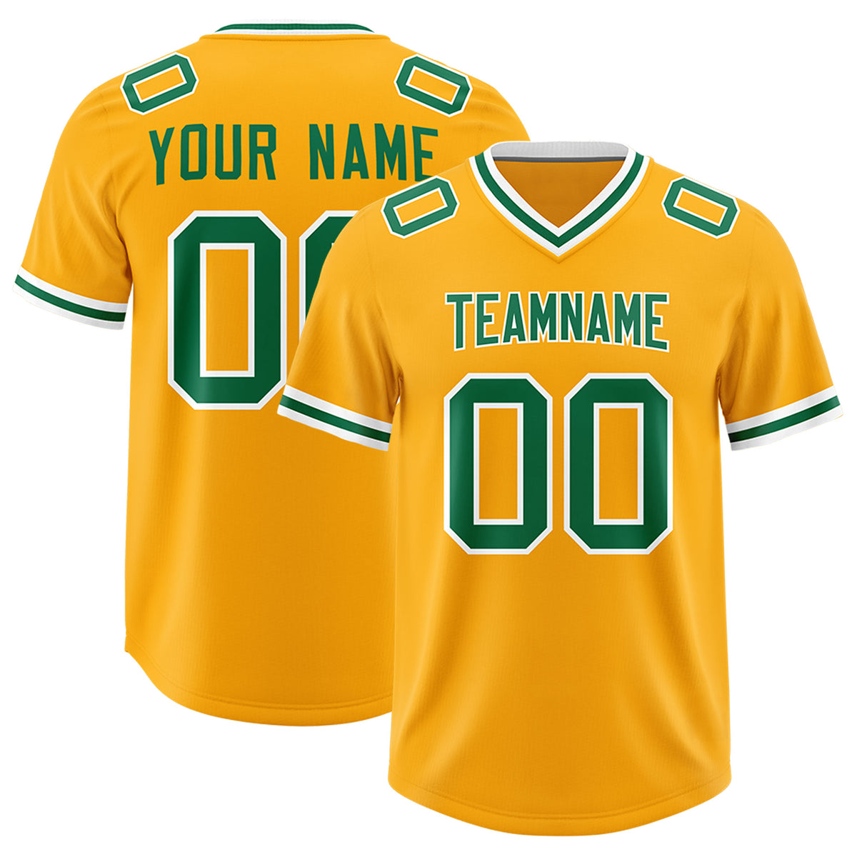 Custom Yellow Classic Style American Football Jerseys