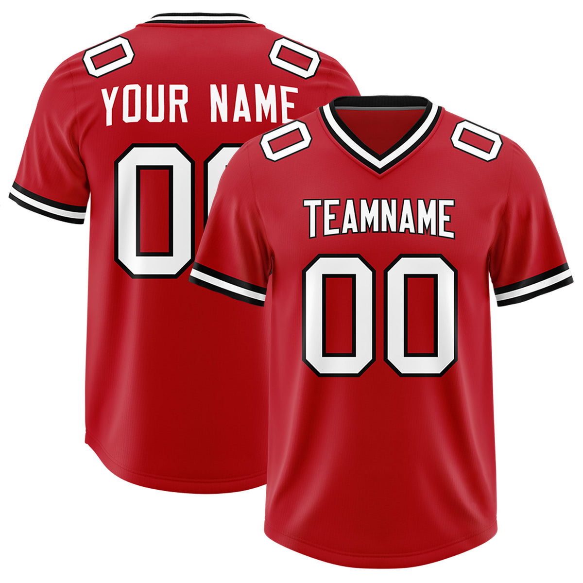 Custom Red Classic Style American Football Jerseys