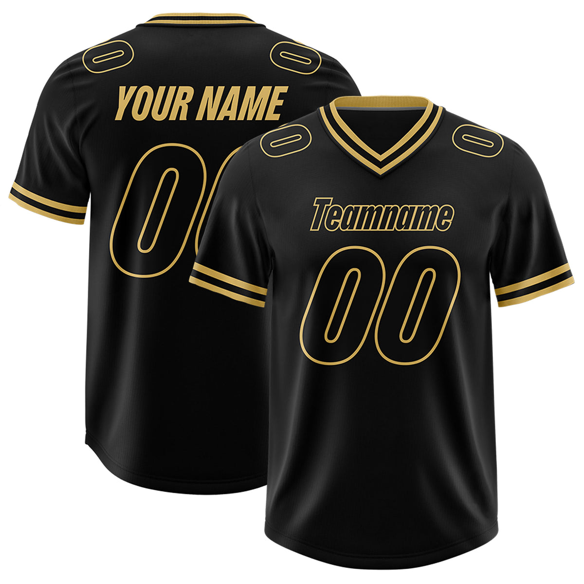 Custom Black Classic Style American Football Jerseys