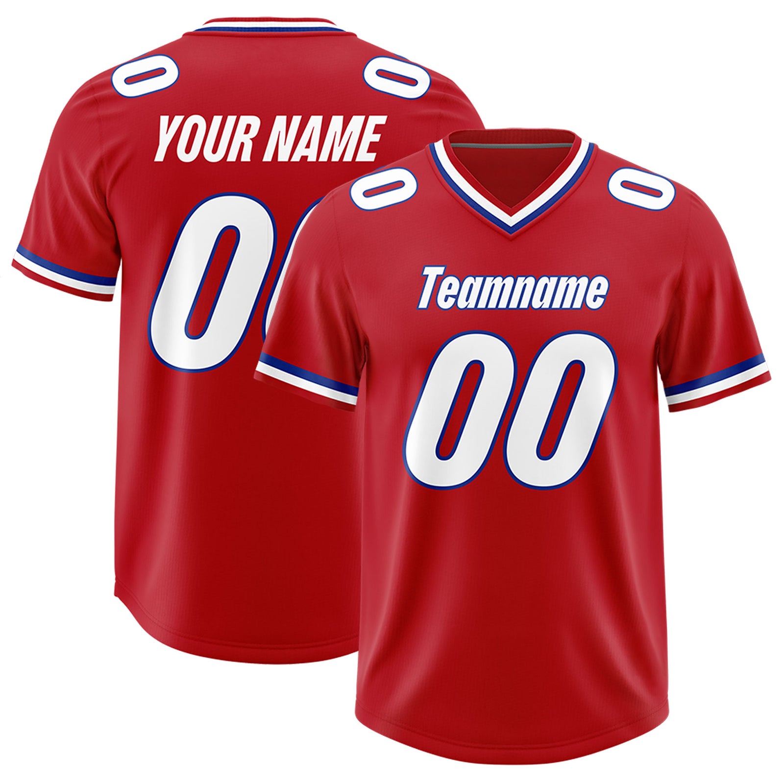 Custom Red Classic Style American Football Jerseys