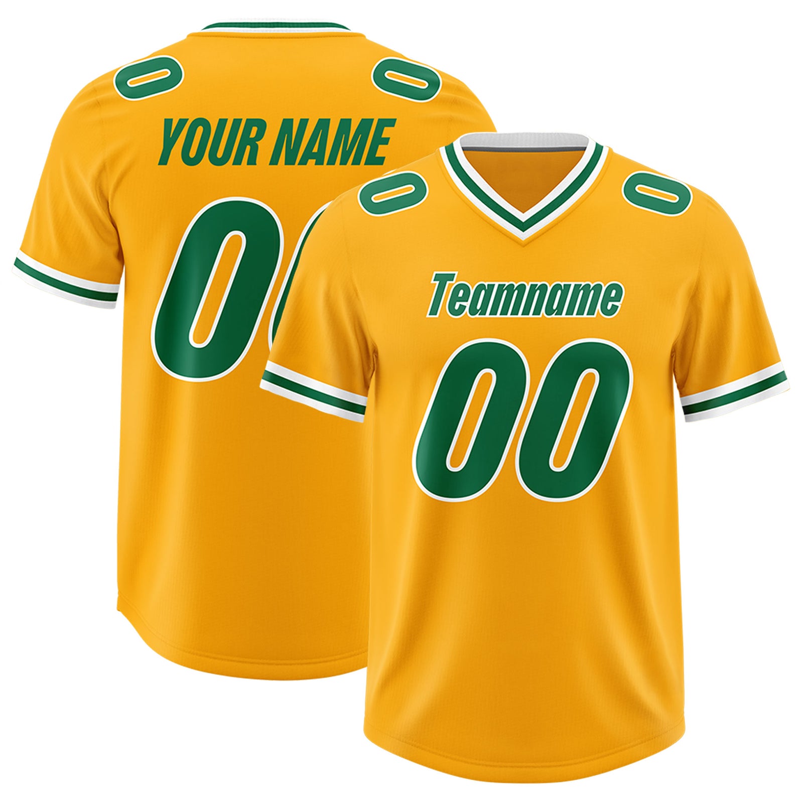 Custom Yellow Classic Style American Football Jerseys