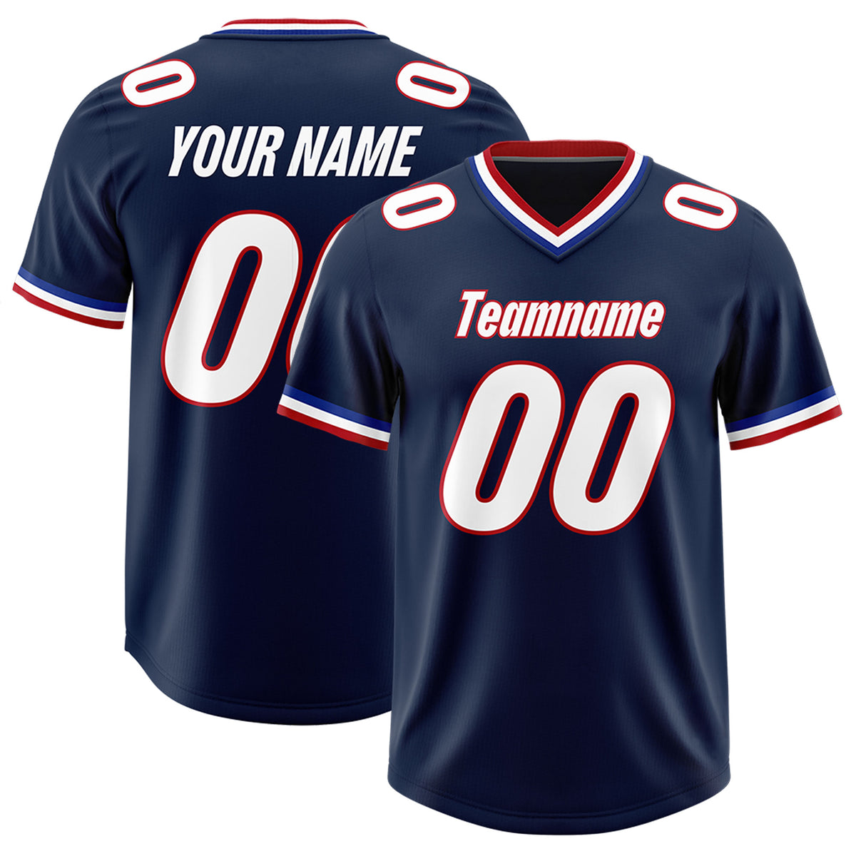Custom Navy Classic Style American Football Jerseys