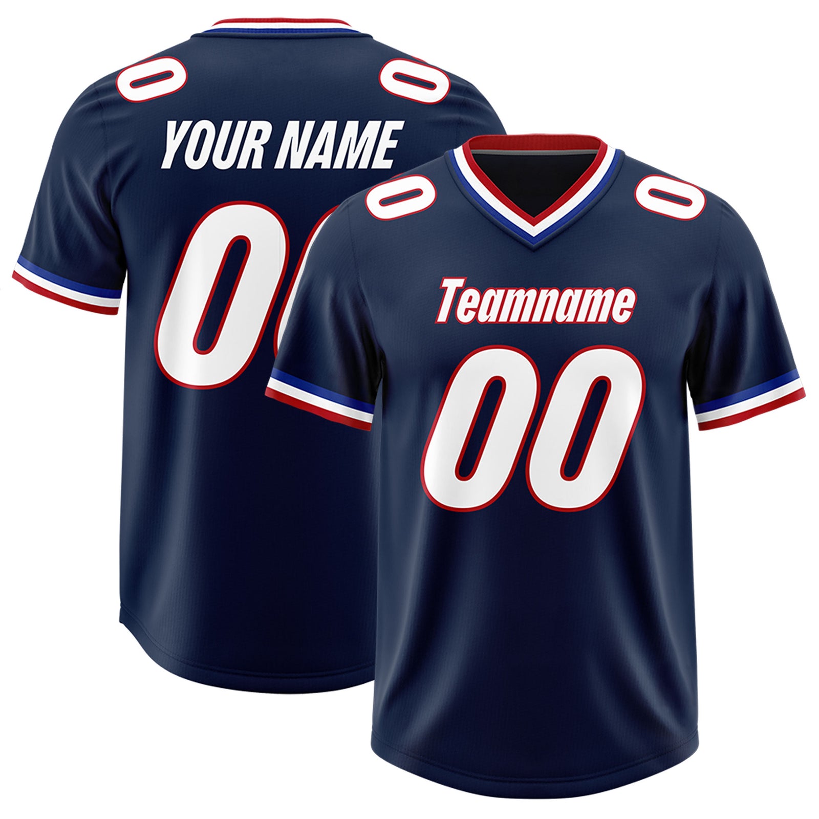 Custom Navy Classic Style American Football Jerseys