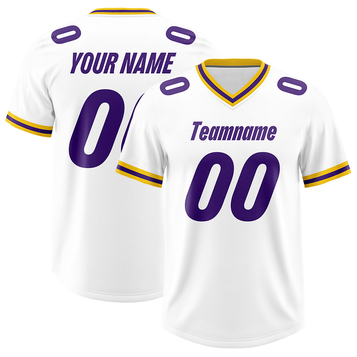 Custom White Classic Style American Football Jerseys