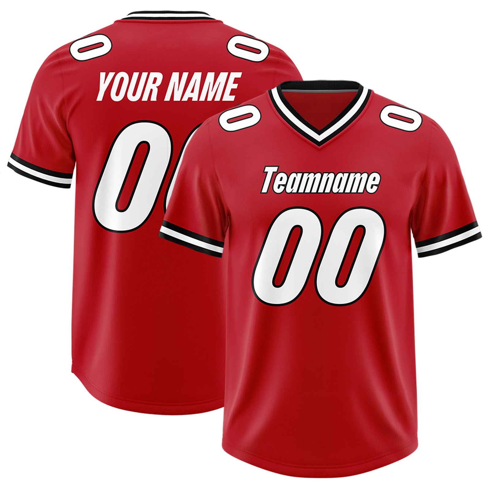 Custom Red Classic Style American Football Jerseys