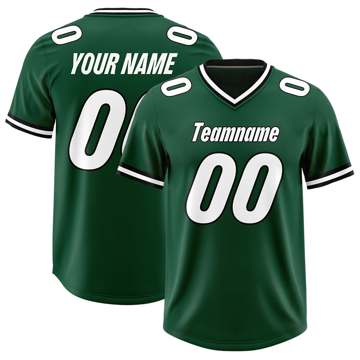 Custom Green Classic Style American Football Jerseys