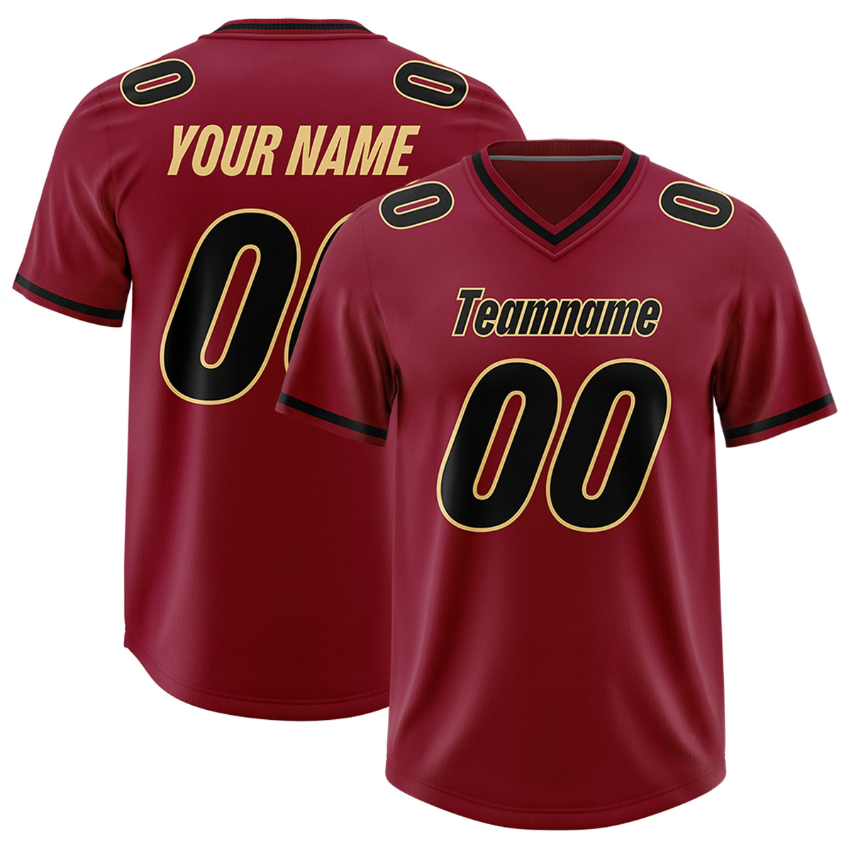 Custom Crimson Classic Style American Football Jerseys