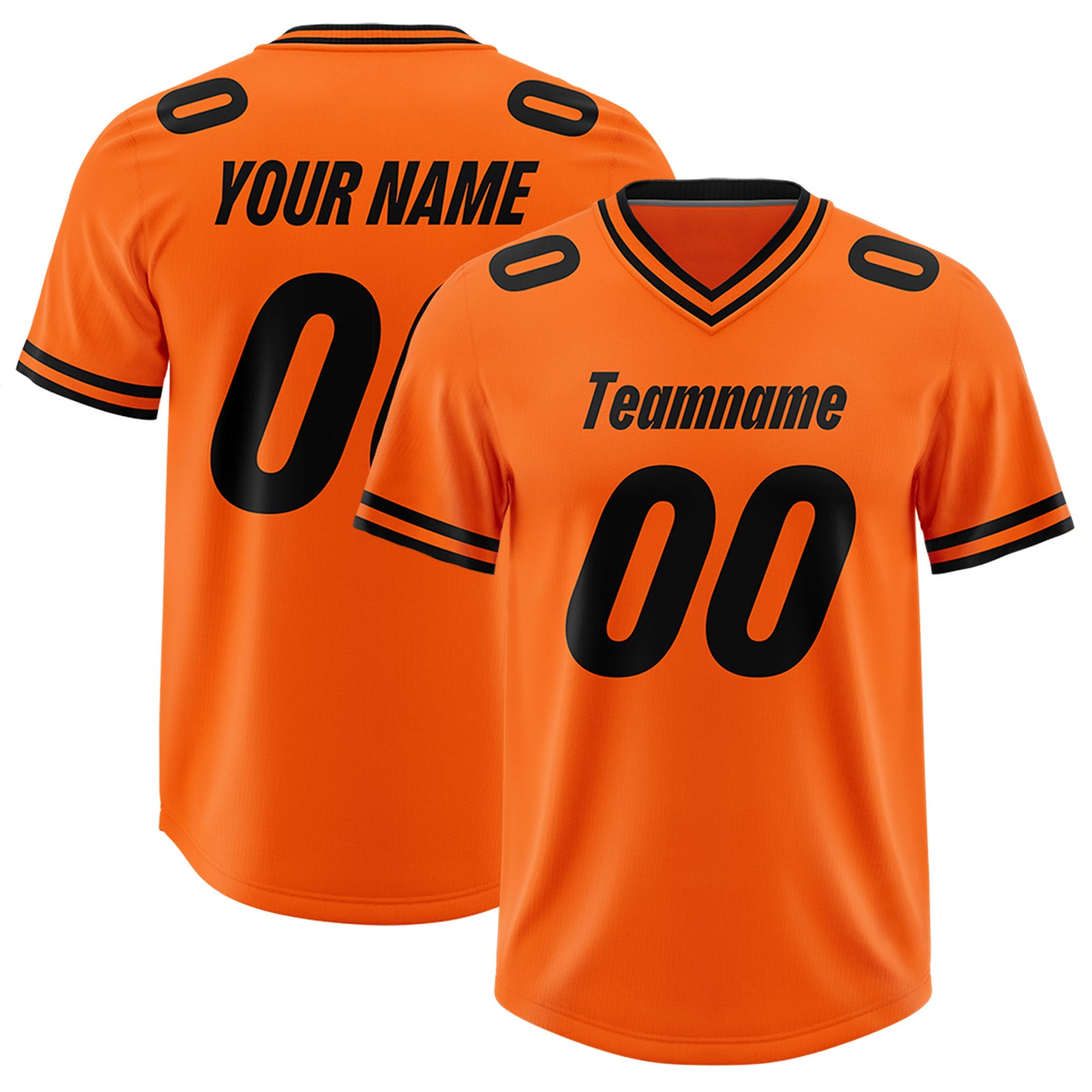 Custom Orange Classic Style American Football Jerseys