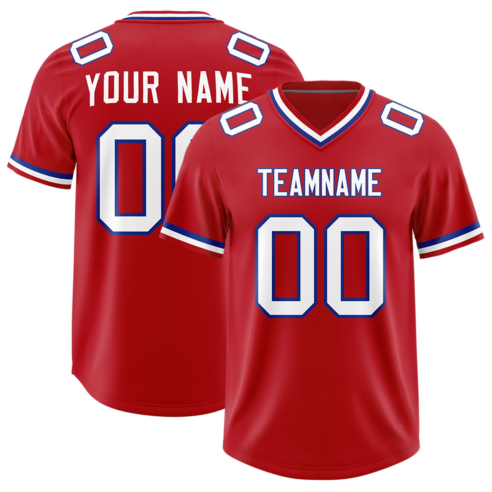 Custom Red Classic Style American Football Jerseys