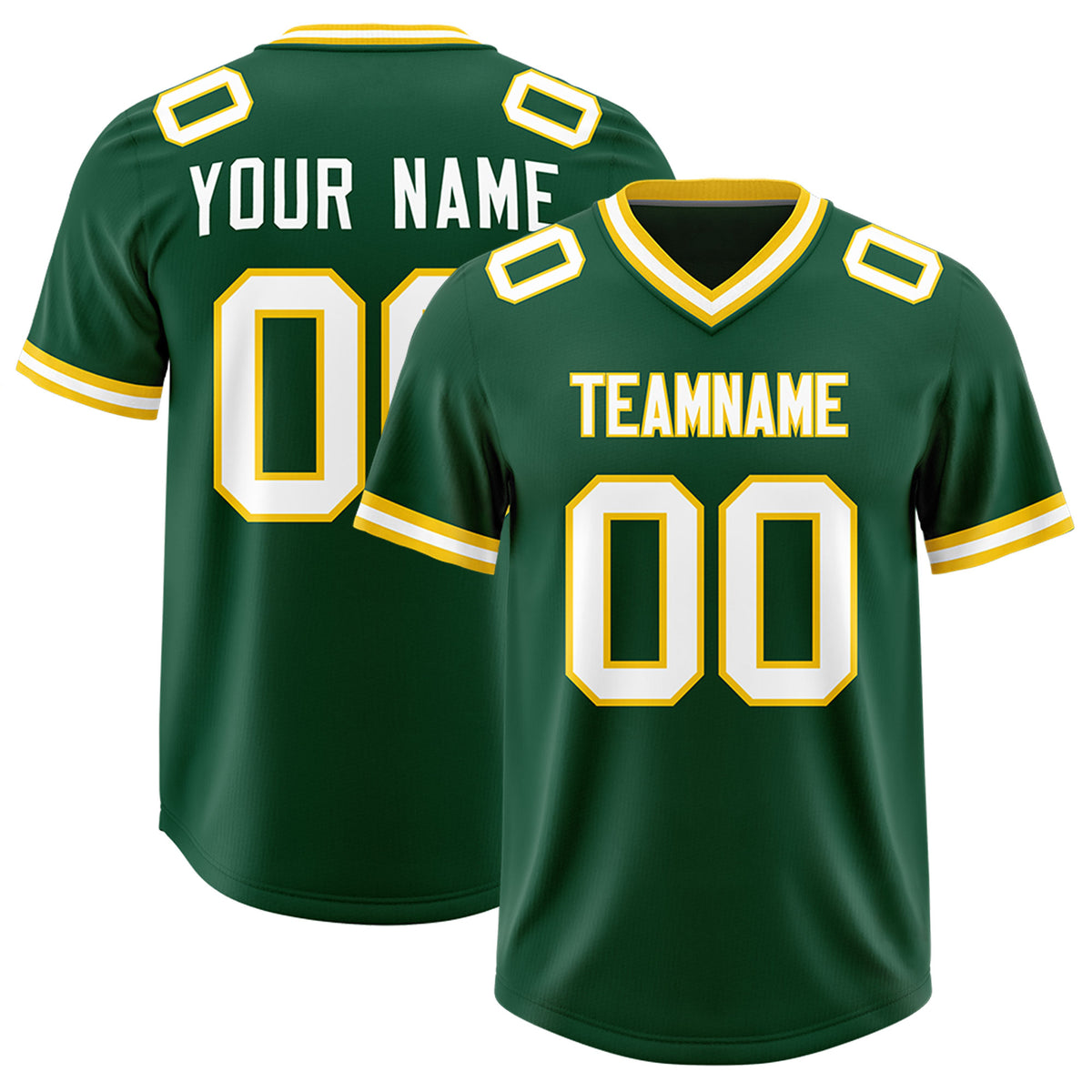 Custom Green Classic Style American Football Jerseys