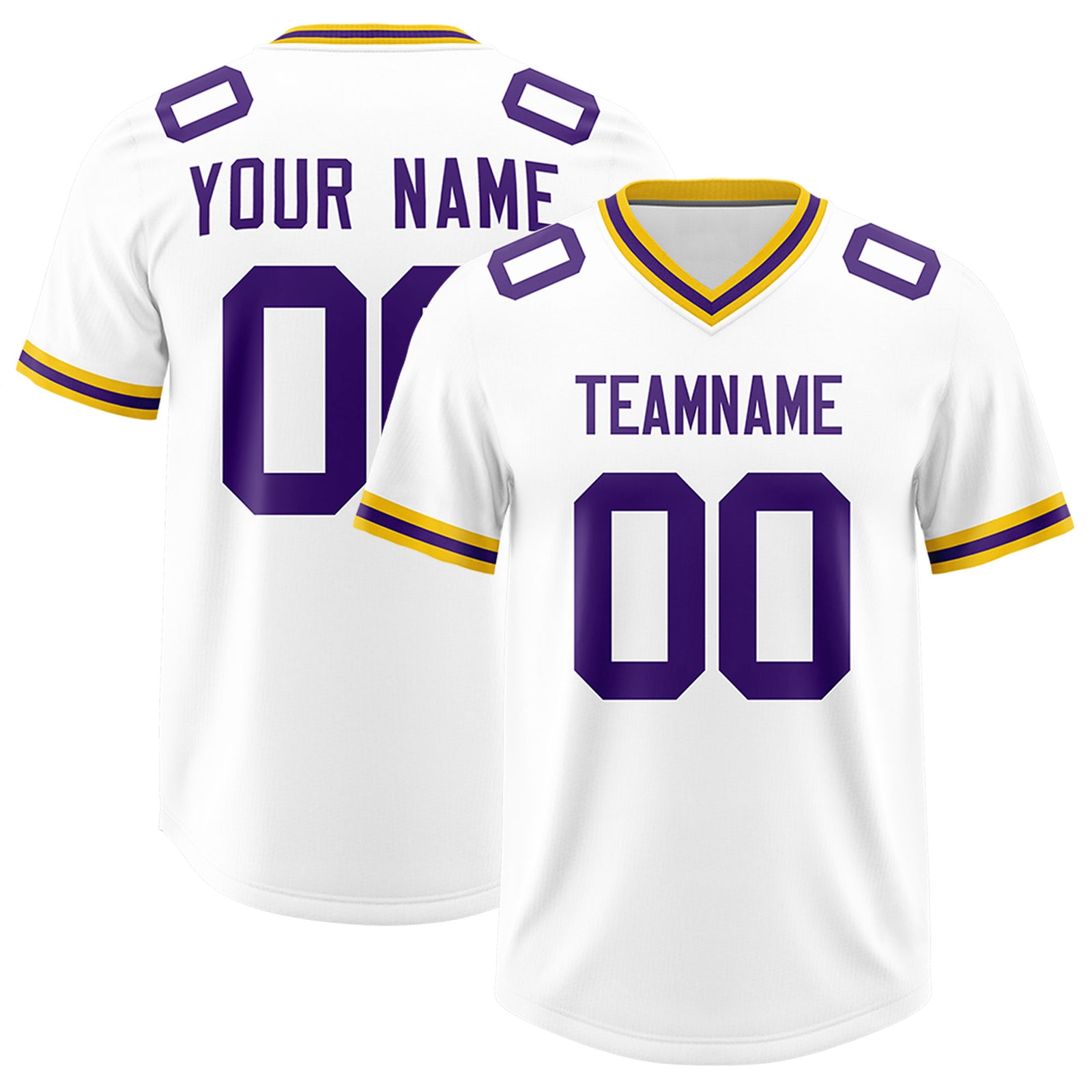 Custom White Classic Style American Football Jerseys