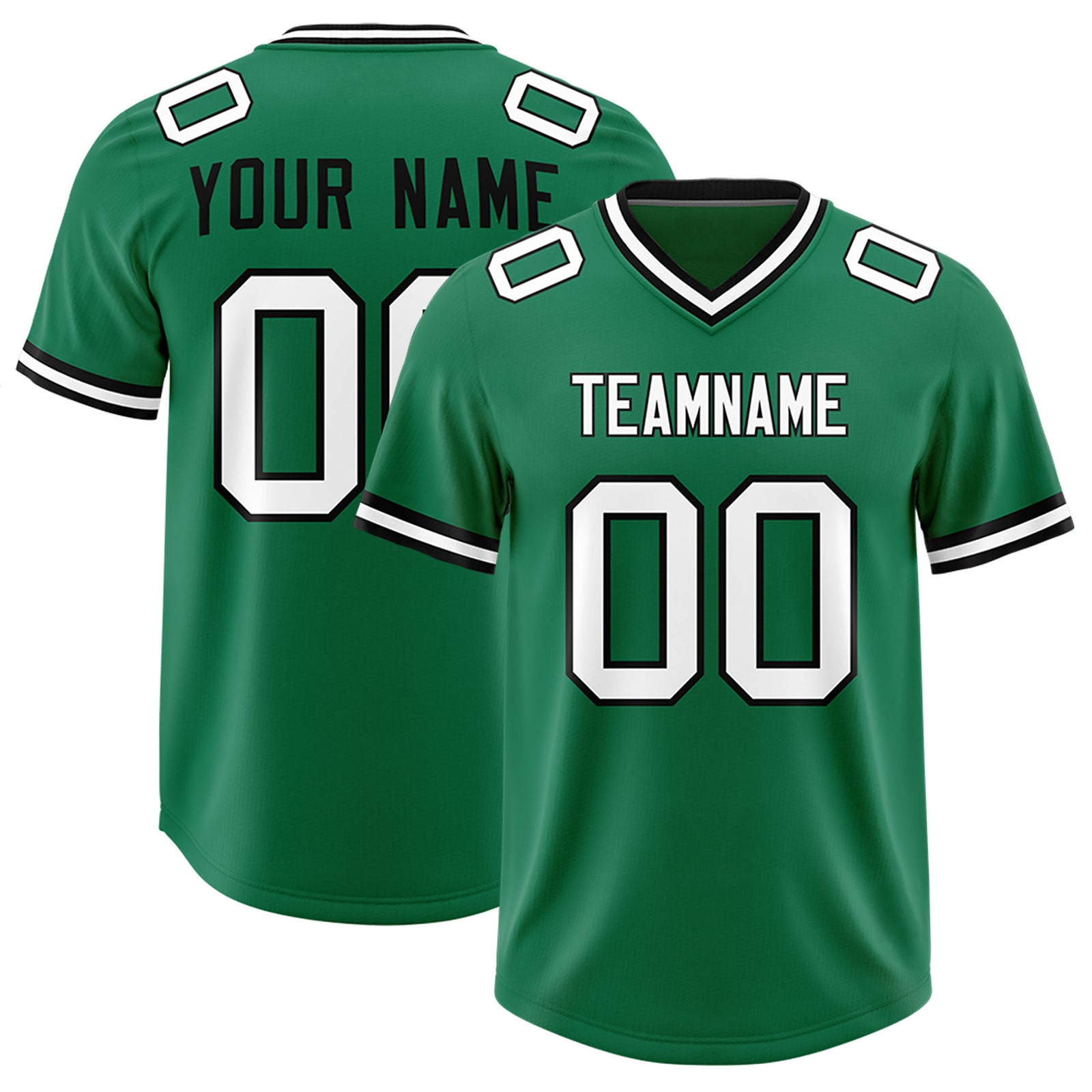 Custom Kelly Green Classic Style American Football Jerseys