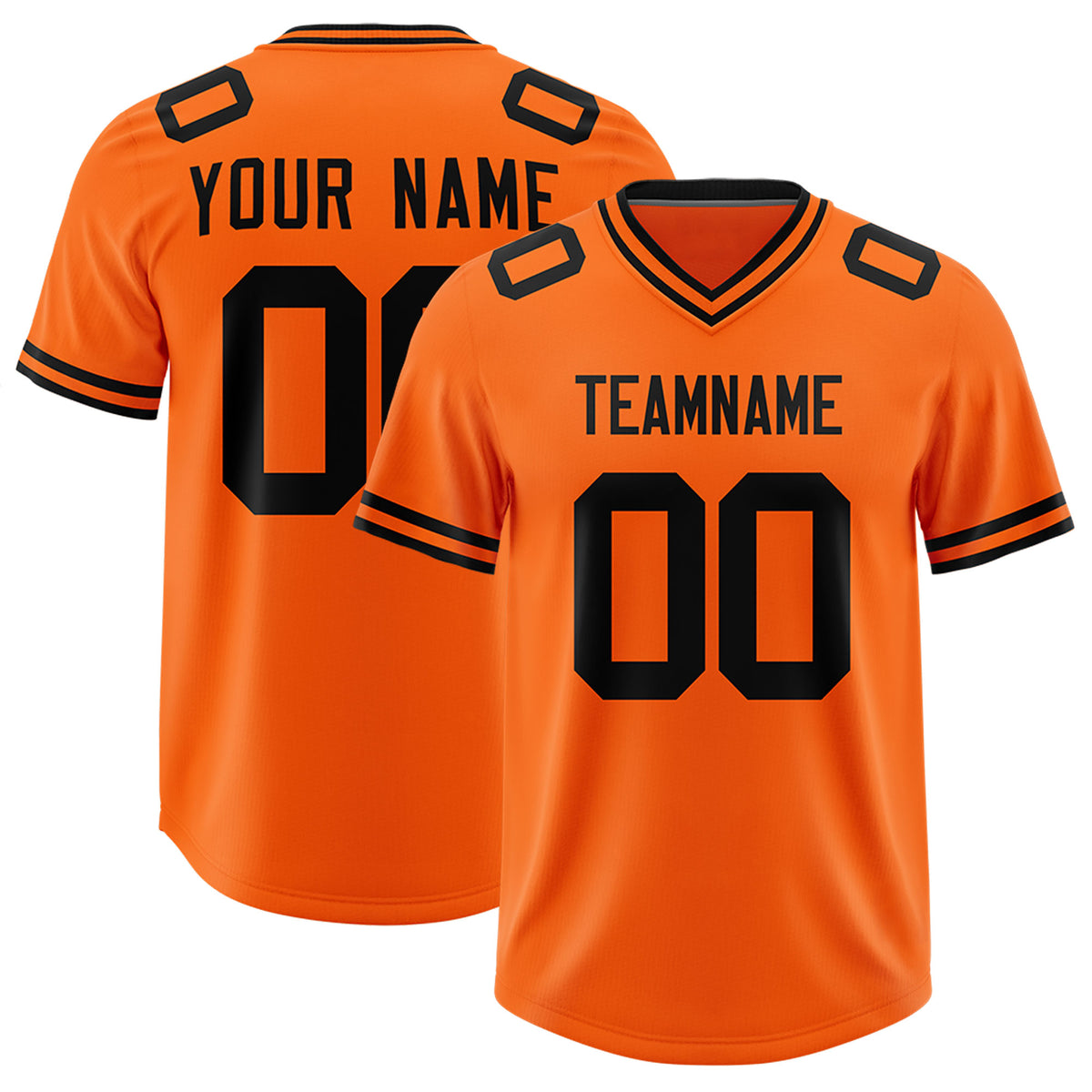 Custom Orange Classic Style American Football Jerseys