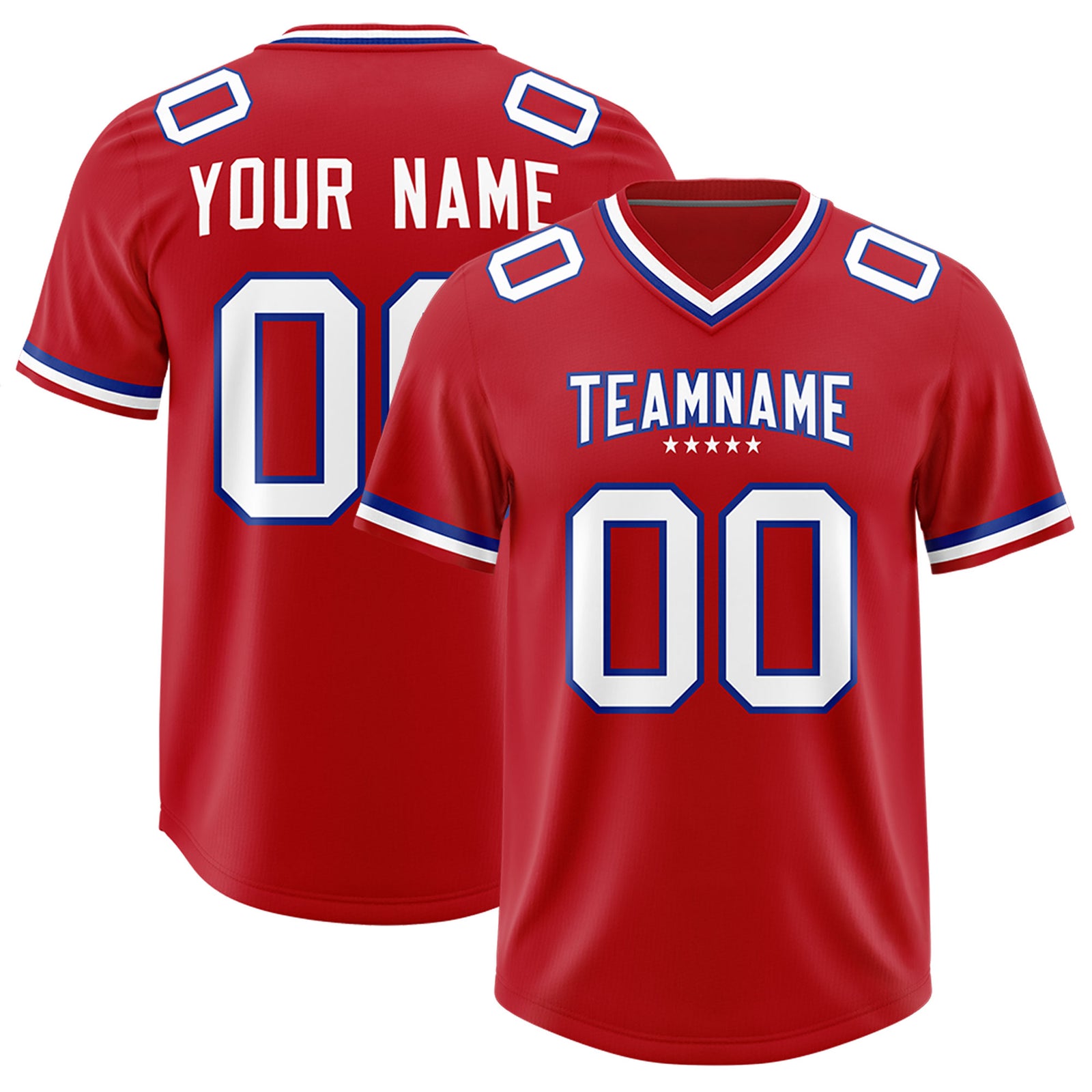 Custom Red Classic American Football Jerseys