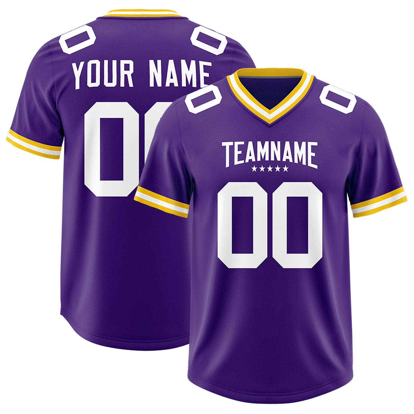 Custom Purple Classic American Football Jerseys