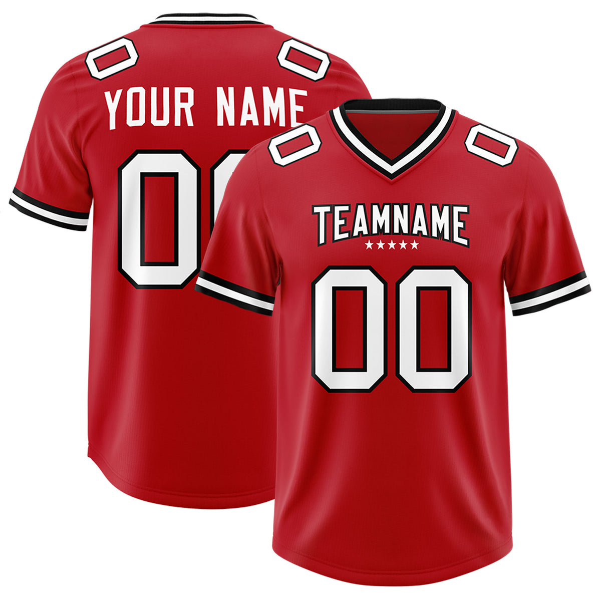 Custom Red Classic American Football Jerseys