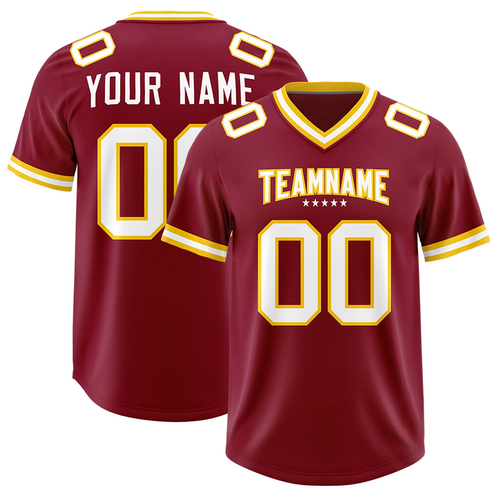 Custom Crimson Classic American Football Jerseys