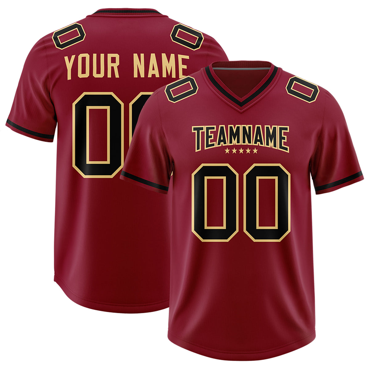 Custom Crimson Classic American Football Jerseys