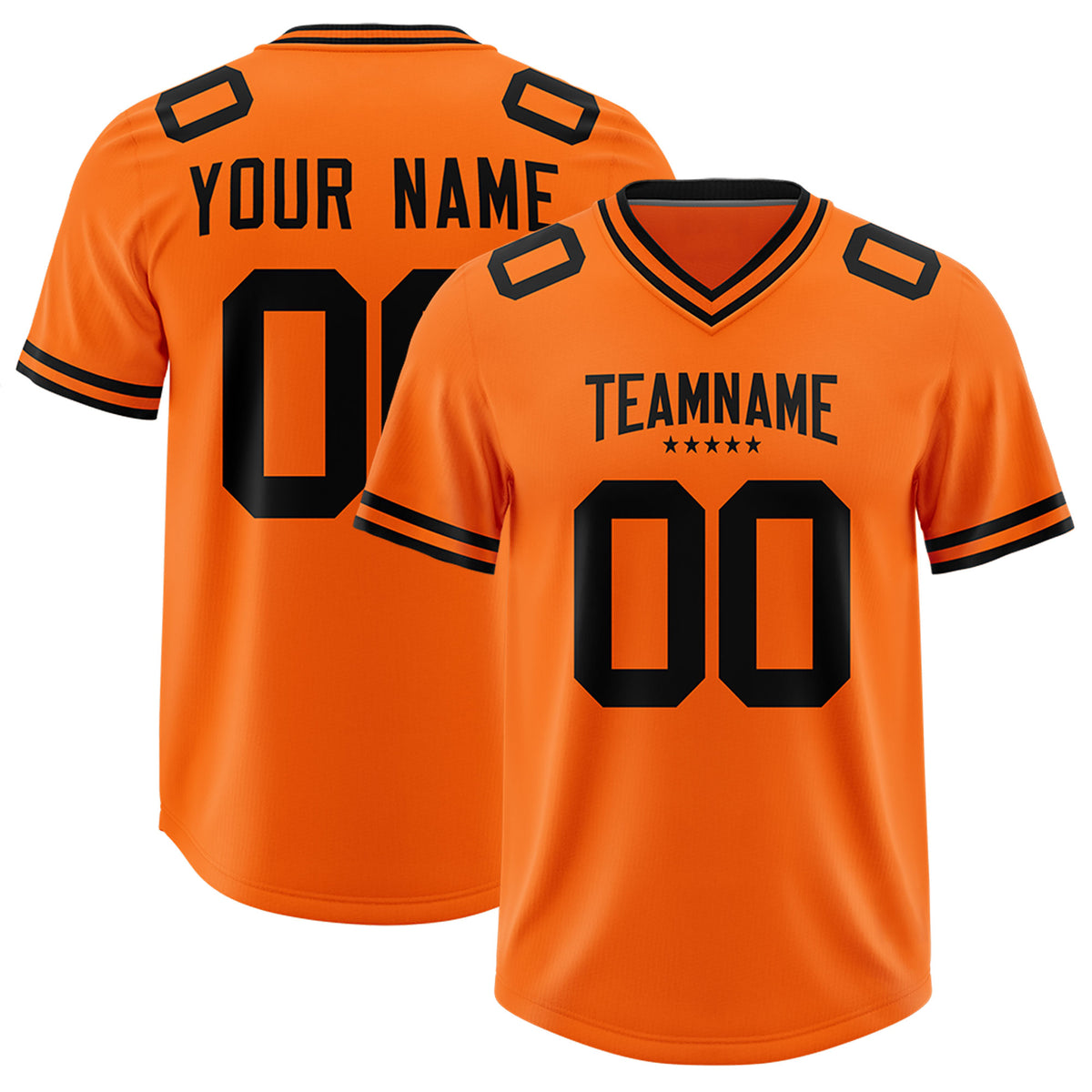 Custom Orange Classic American Football Jerseys