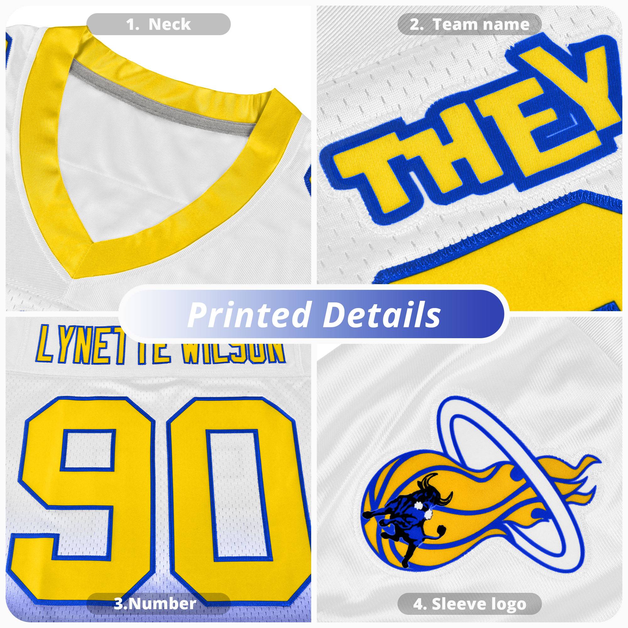 Custom Yellow Football Jersey