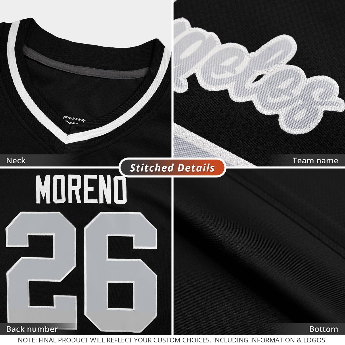 Custom Black Classic Style American Football Jerseys