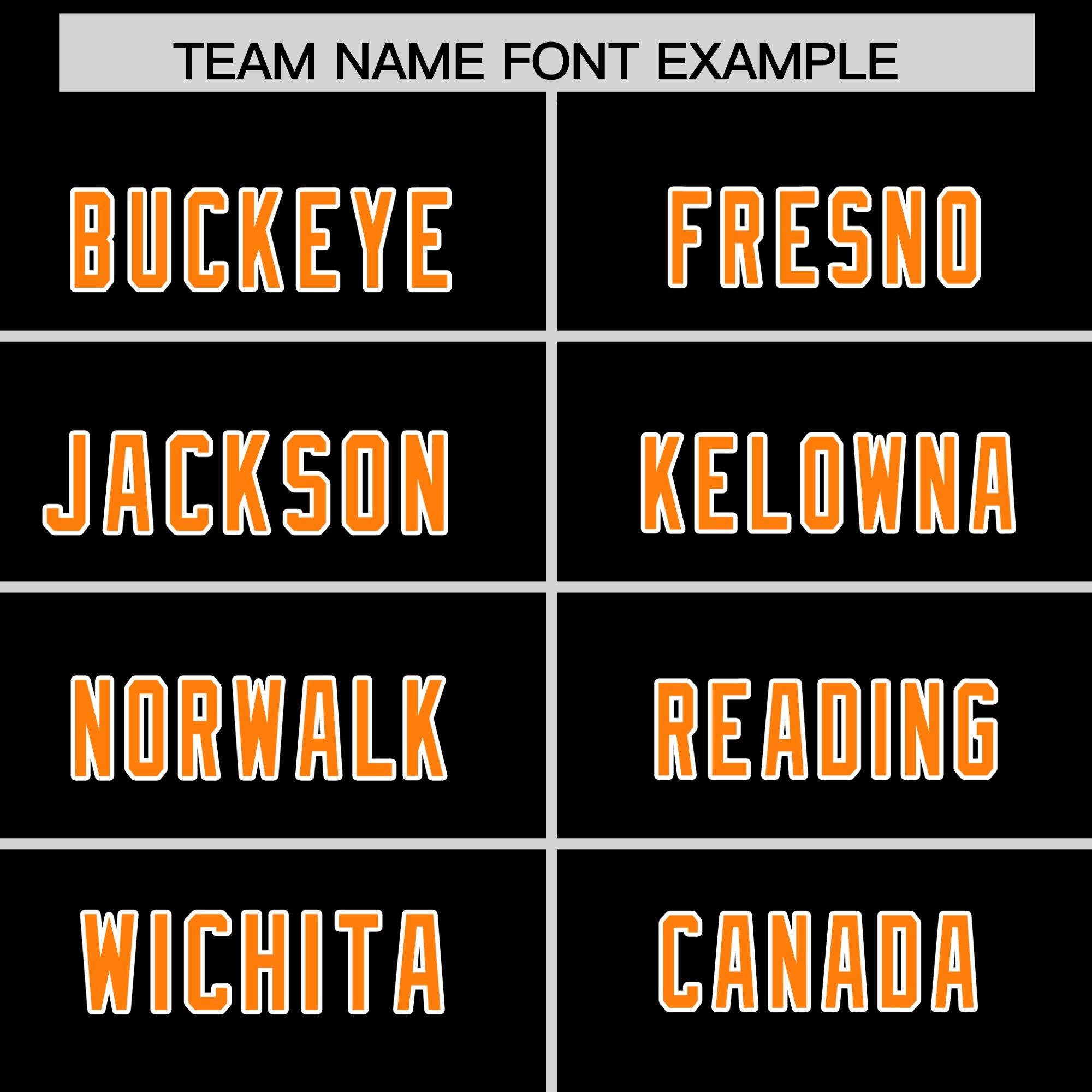 Custom Black Orange Personalized Star Pattern Raglan Sleeves Authentic Football Jersey