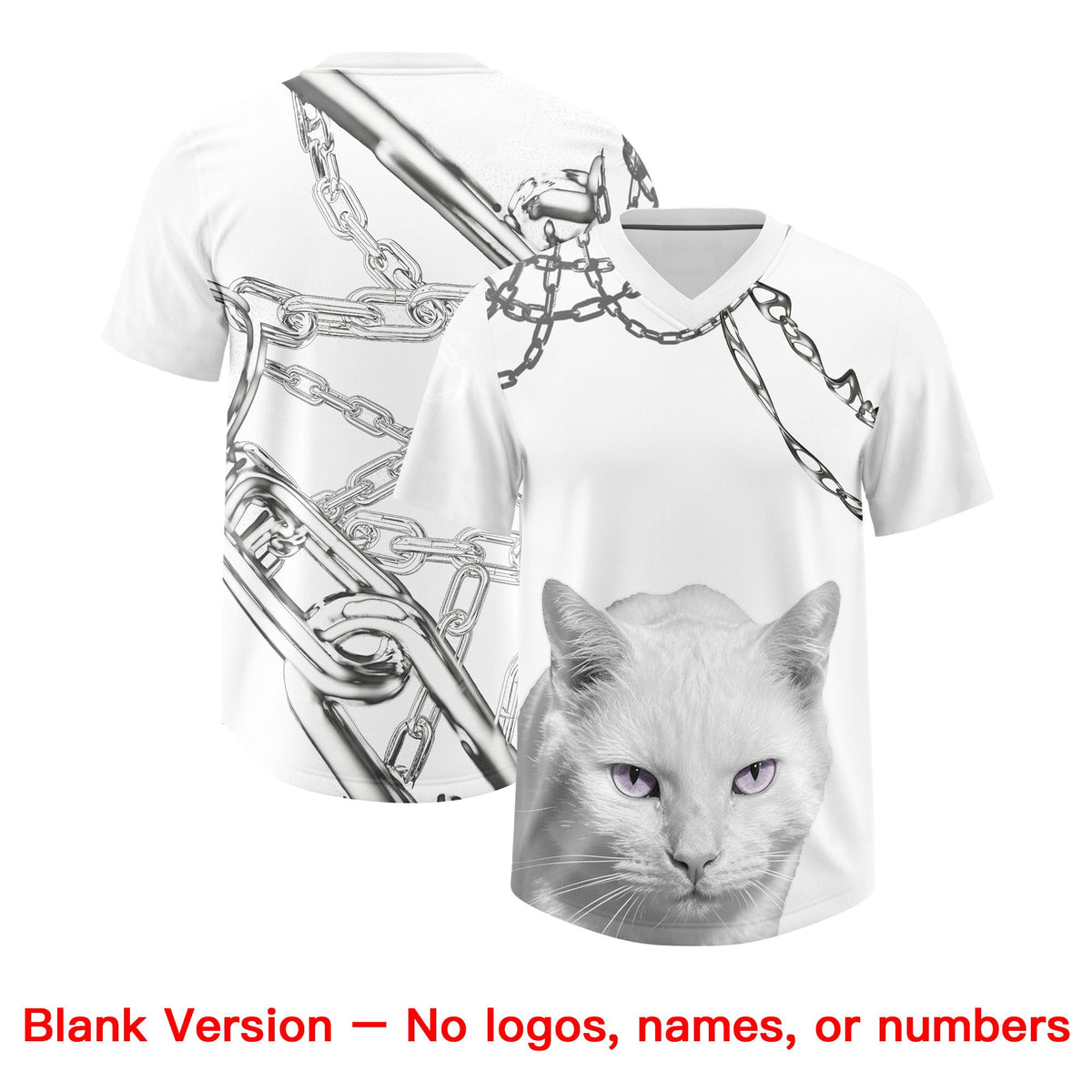 Custom White Light Purple Graffiti Pattern Chains Football Jersey| KXKSHOP