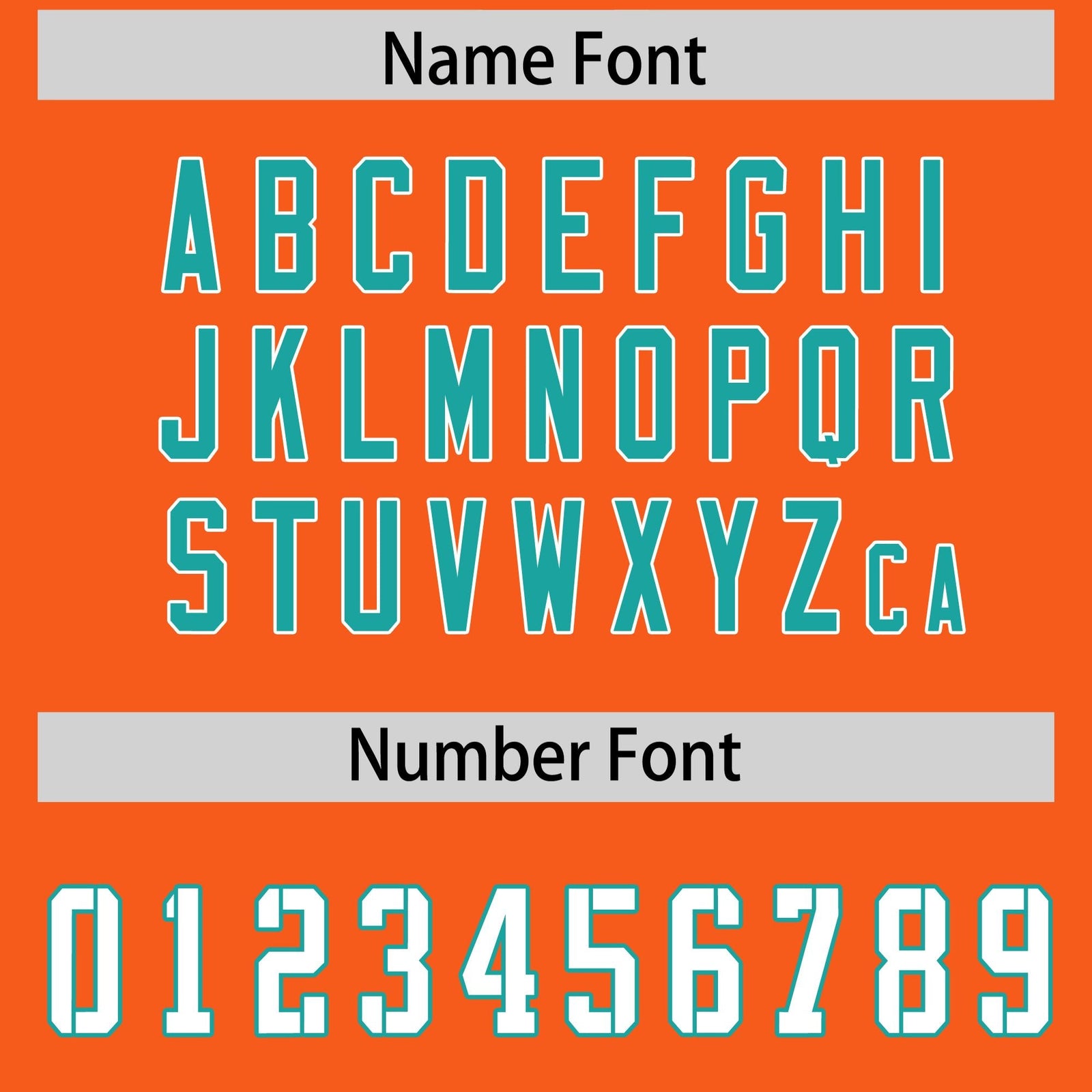 Custom Orange Aqua Side Stripe Pattern Authentic Football Jersey