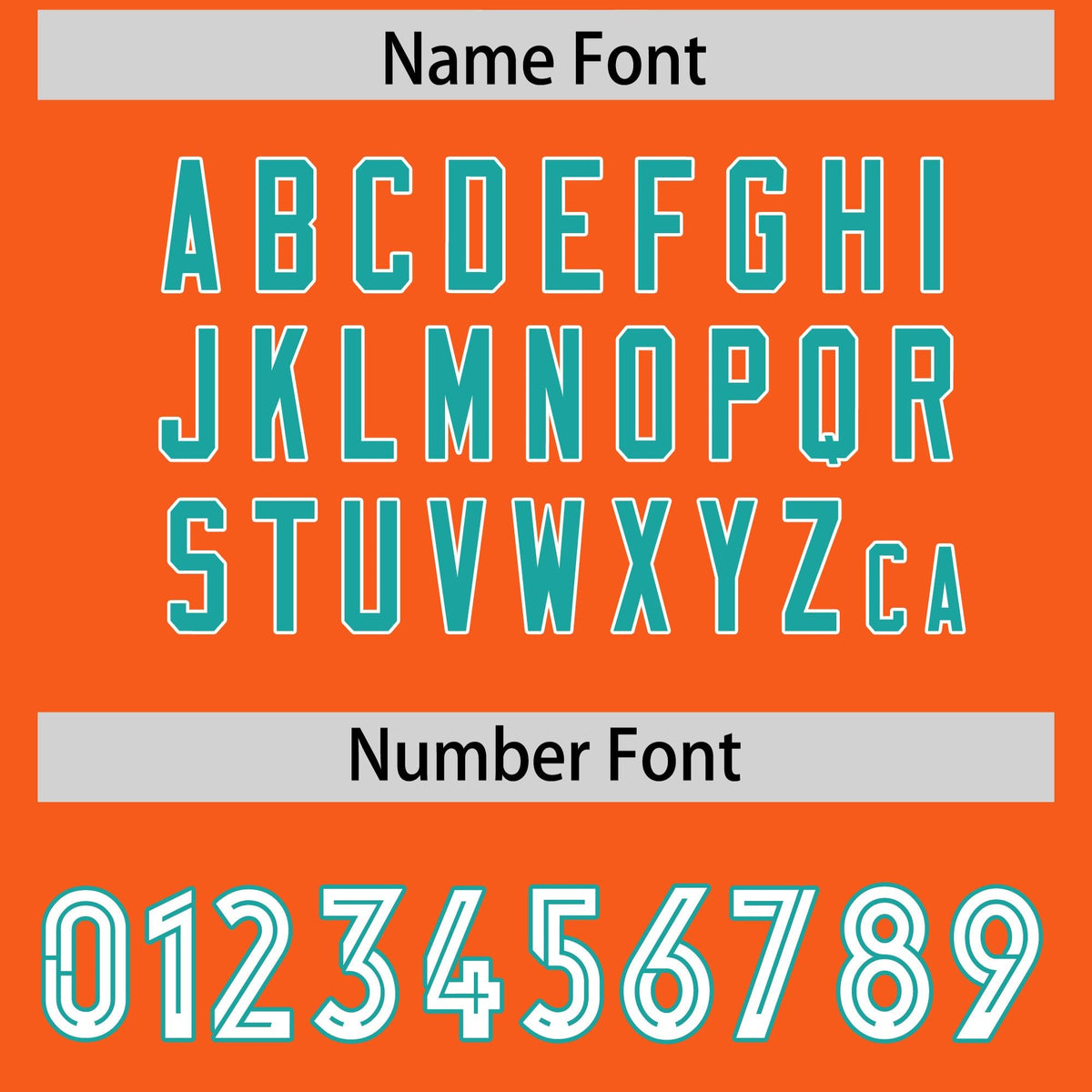 Custom Orange Aqua Side Stripe Pattern Authentic Football Jersey