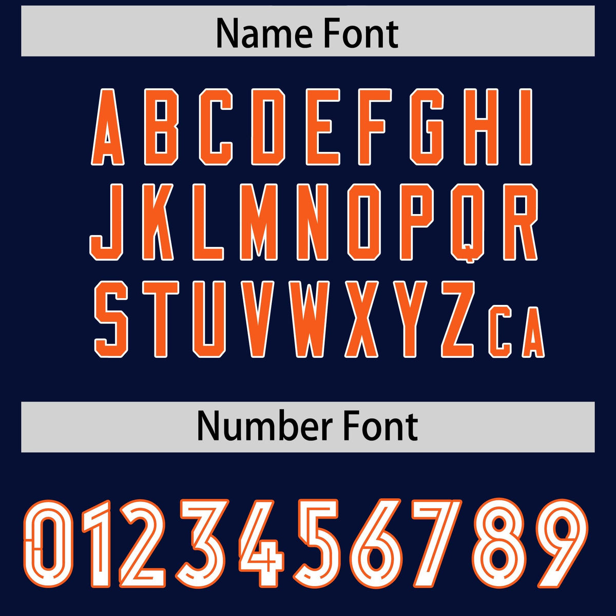 Custom Navy Orange Side Stripe Pattern Authentic Football Jersey