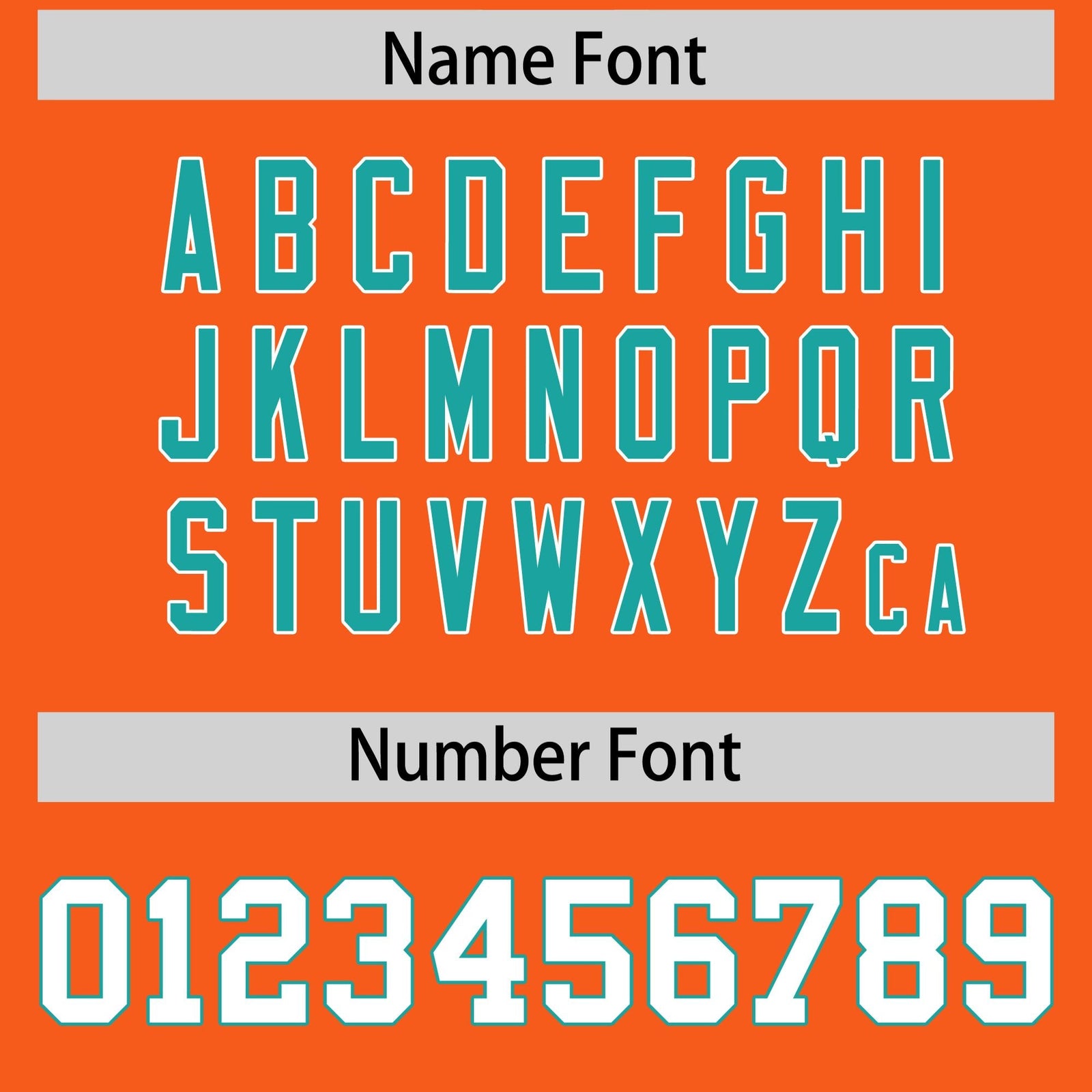 Custom Orange Aqua Side Stripe Pattern Authentic Football Jersey